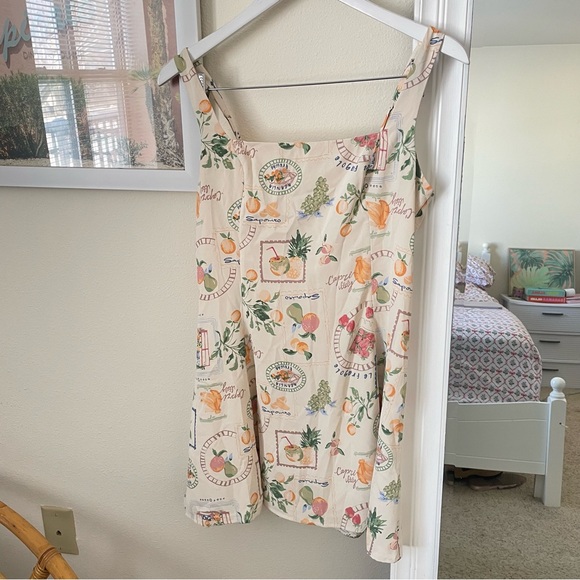 Abercrombie & Fitch Squareneck Fruit Print Mini Dress - Picture 2 of 4